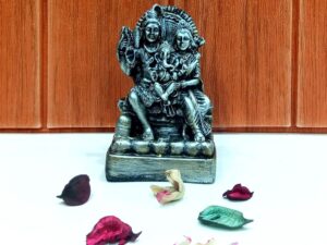 Shiva Parivar Sitting On Singhasan Resin Decorative Showpiece