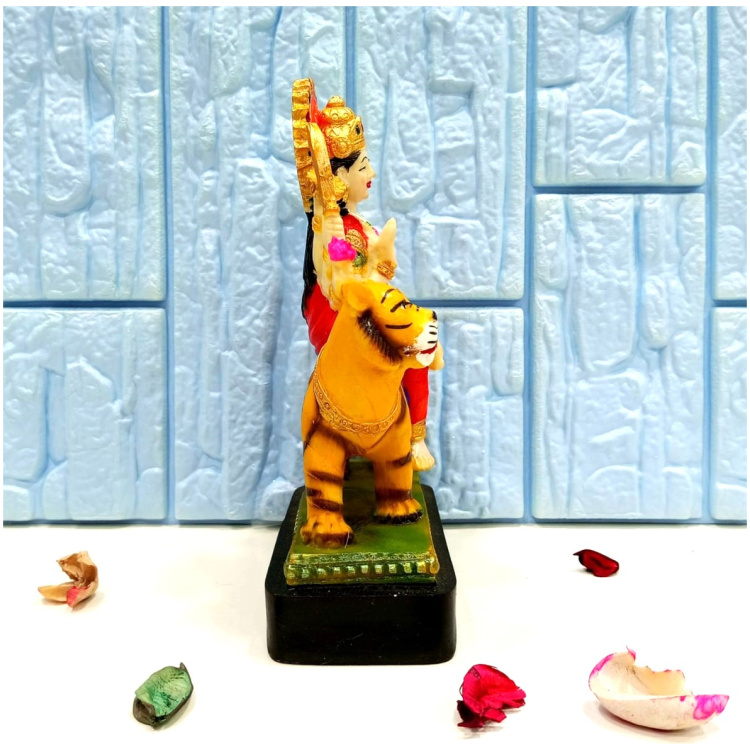 Goddess Nav Durga Devi Sherawali Mata Idol Showpiece for Home Mandir