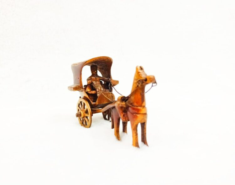 Brass Horse Cart Statue | Brass Home Décor Showpiece