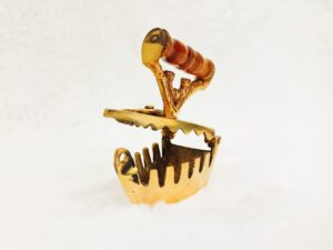 Miniature Iron Box Showpiece | Vintage Brass Figurine for Home Decoration