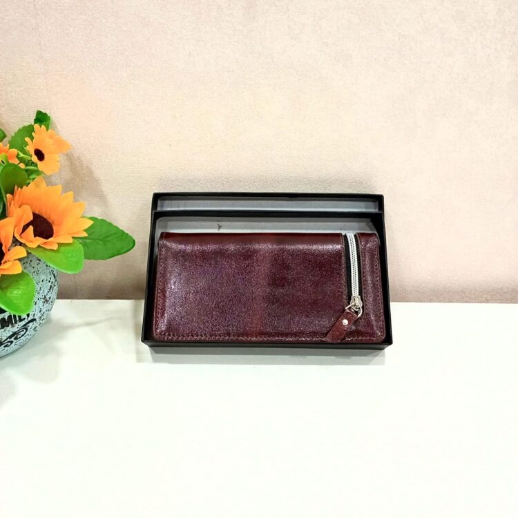 Women Casual Brown Genuine Leather Wallet