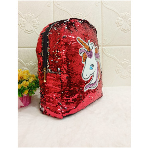 Cute Unicorn Printed Sequins Backpack