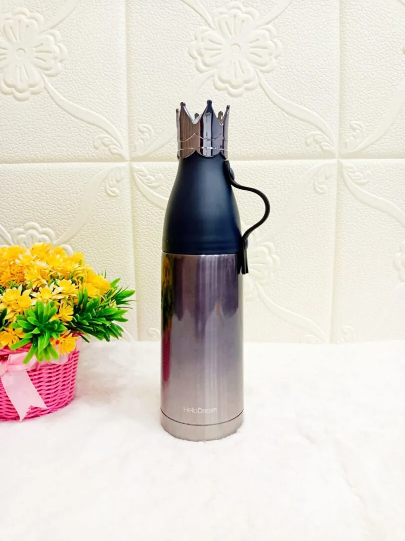 Crown Design Stainless Steel Thermos Vacuum Flask Bottle