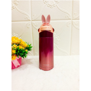 Bunny Ears Fancy Flash Hot and Cold Water Bottle (Pink)