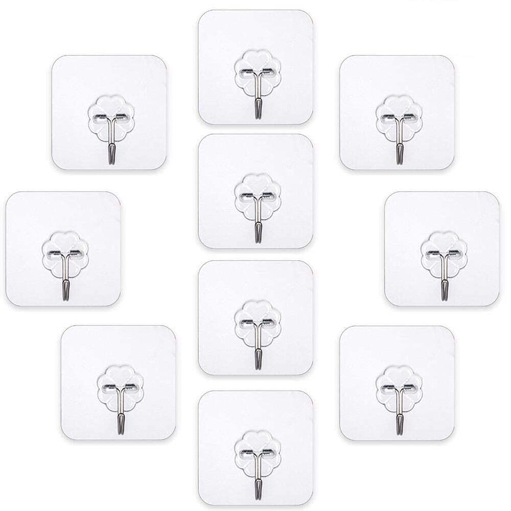 Adhesive Wall Hooks, Heavy Duty (7 Kgs)