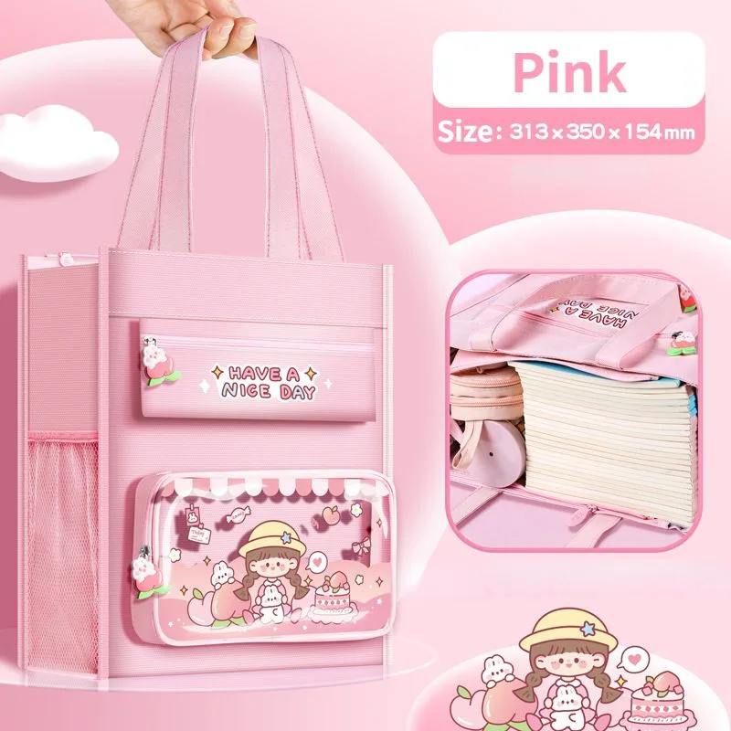 Pink Tote Bag for Girls