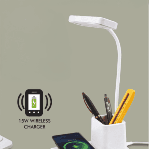 3 in 1 Lamp Pen Stand with Wireless charger