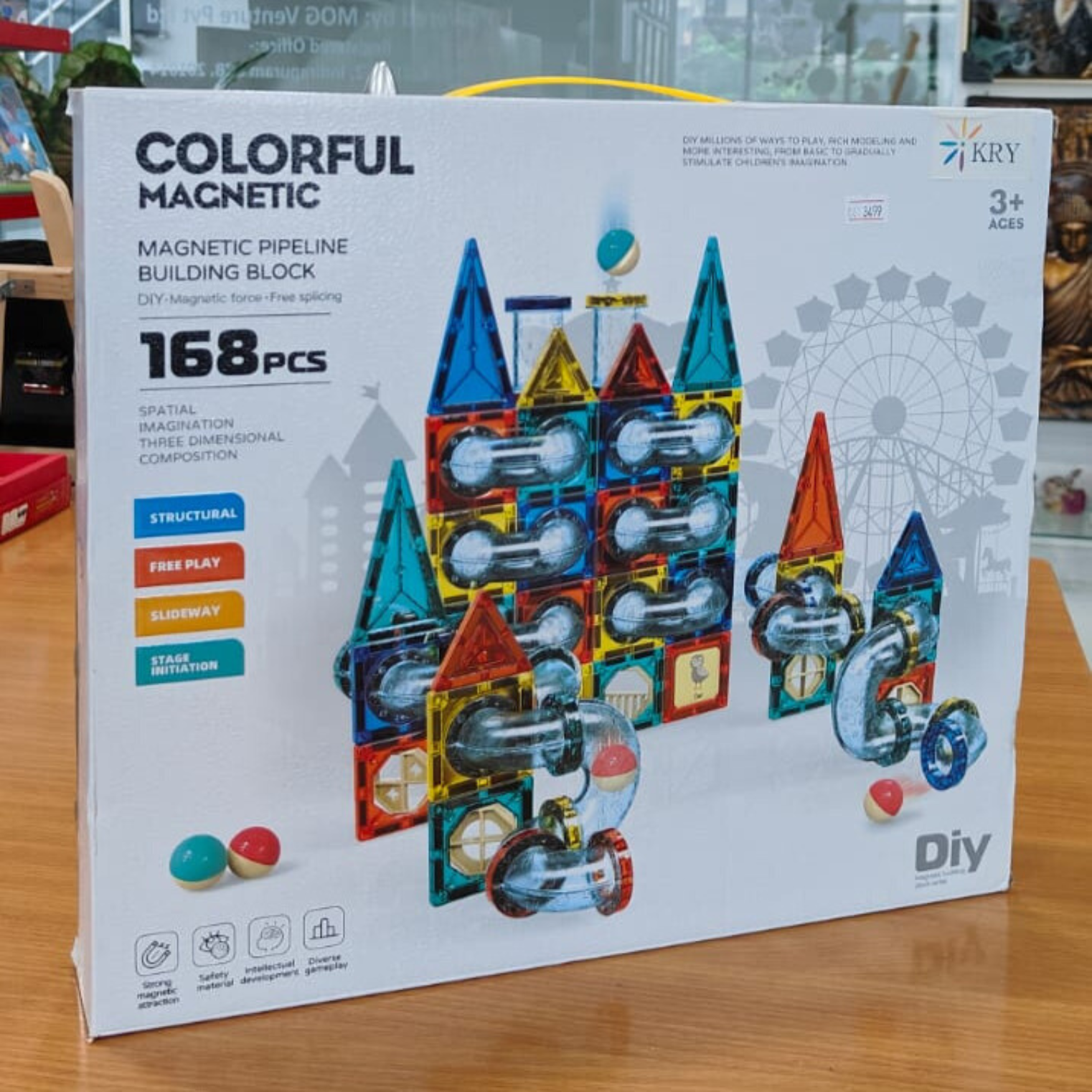 DIY Magnetic Building Blocks 168 Pieces