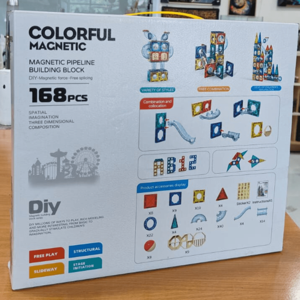 DIY Magnetic Building Blocks 168 Pieces