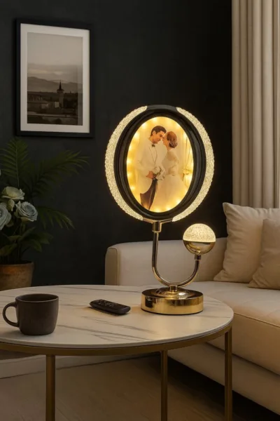 decorative glowing photo frame