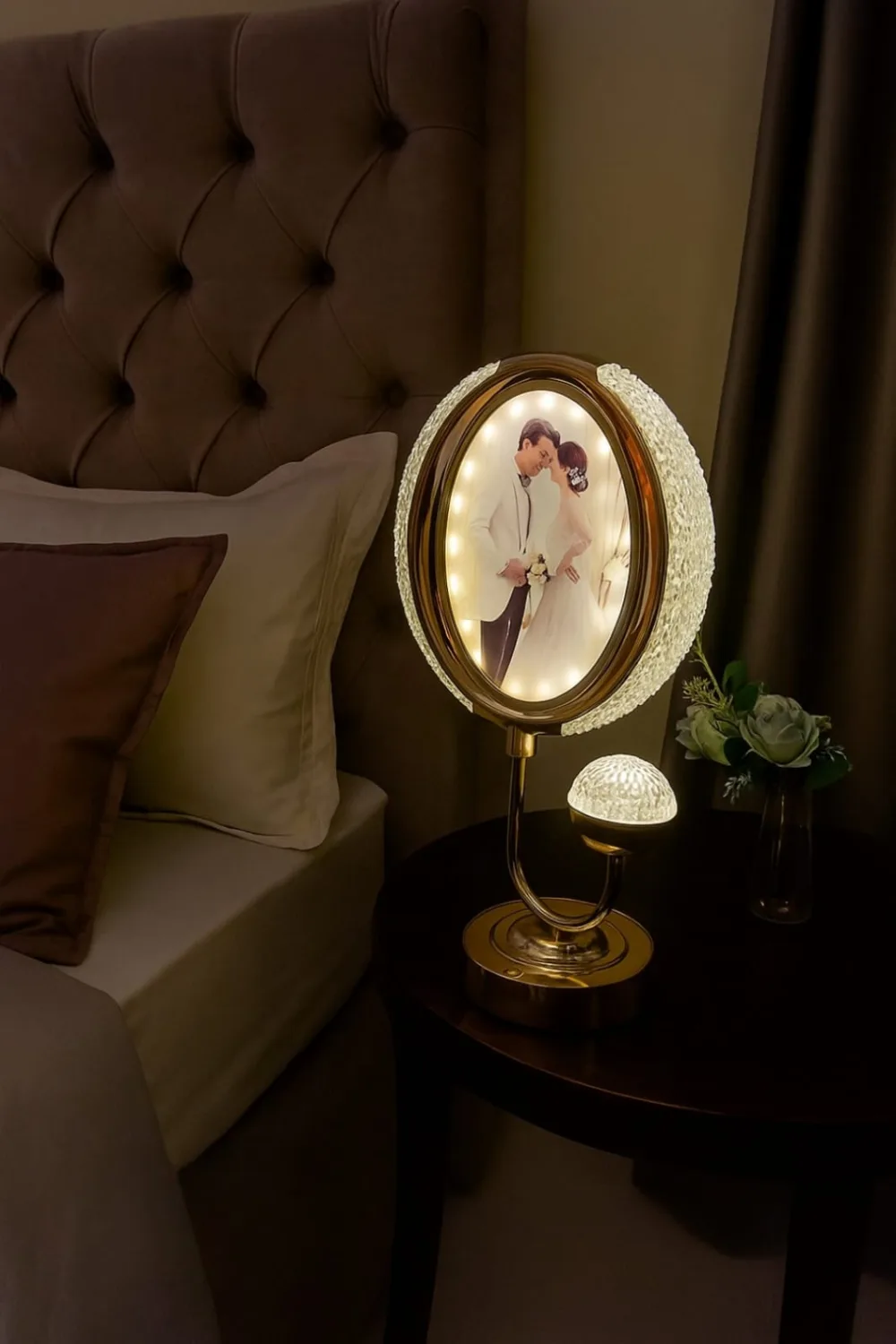 decorative glowing photo frame