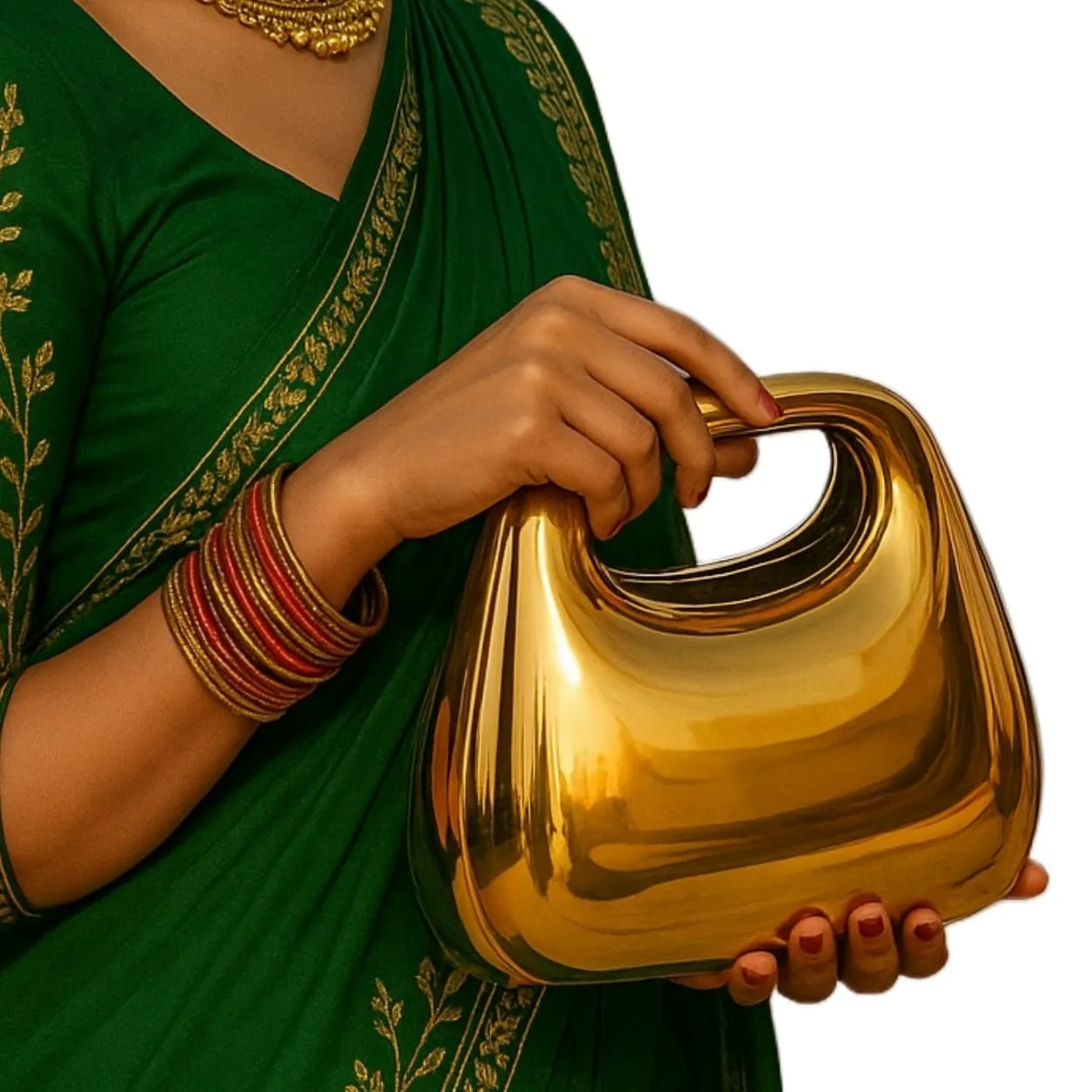Luxurious Golden Handbag