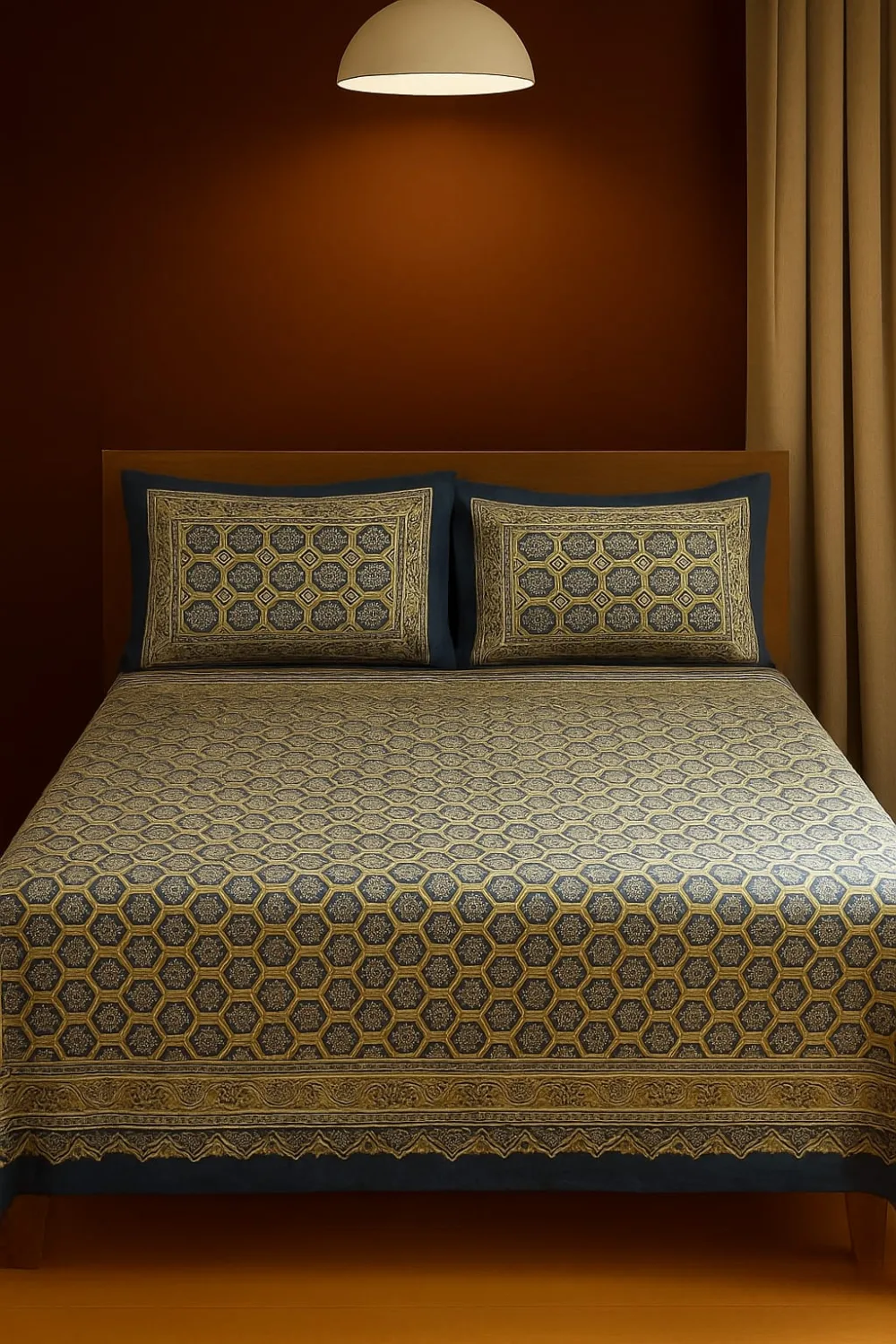 Golden Hexa Bedsheet