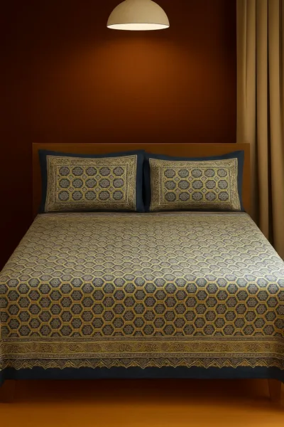 Golden Hexa Bedsheet