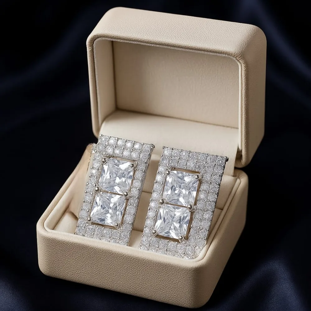 AMERICAN DIAMOND STONE EARRINGS