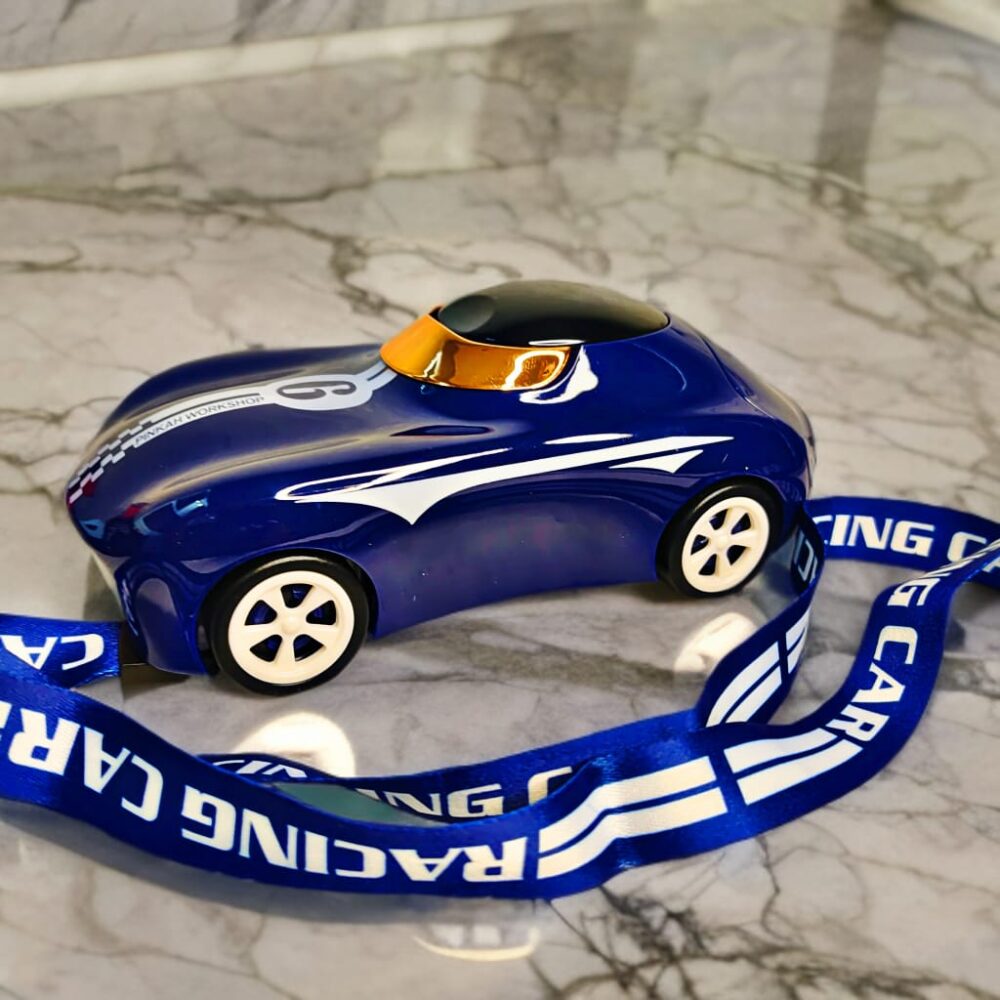 blue car shape sipper