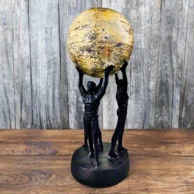 globe Black and Gold Sculpture:
