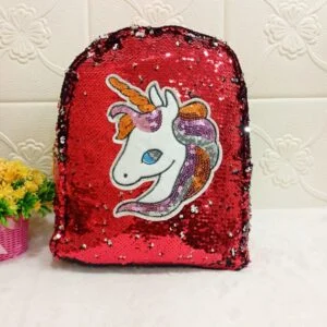 Cute Unicorn Printed Sequins Backpack