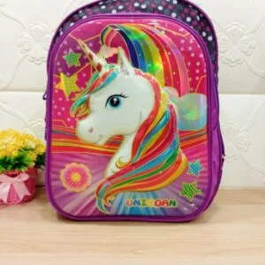 Unicorn Themed 3D Printed 16 inch Backpack School Bags