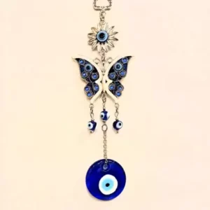 turkish blue evil eye butterfly wall hanging pendant for home original imaggspdufzt3fgm