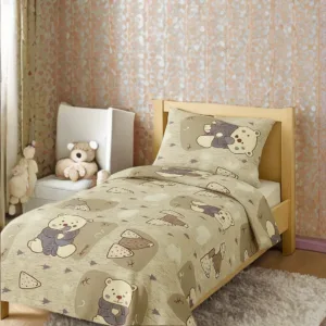 teddy bear bedsheet for kids