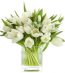 White Tulips with Vase
